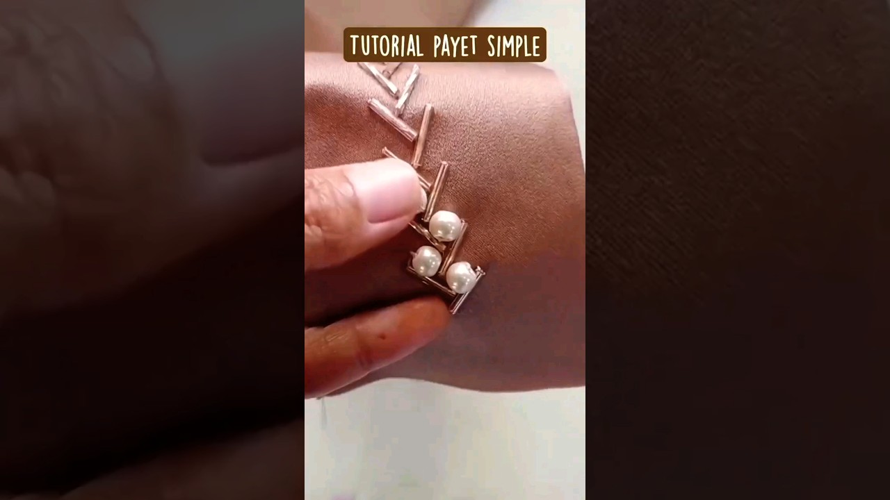 hand Embroidery tutorial payet simple😁🤩 #ytshorts