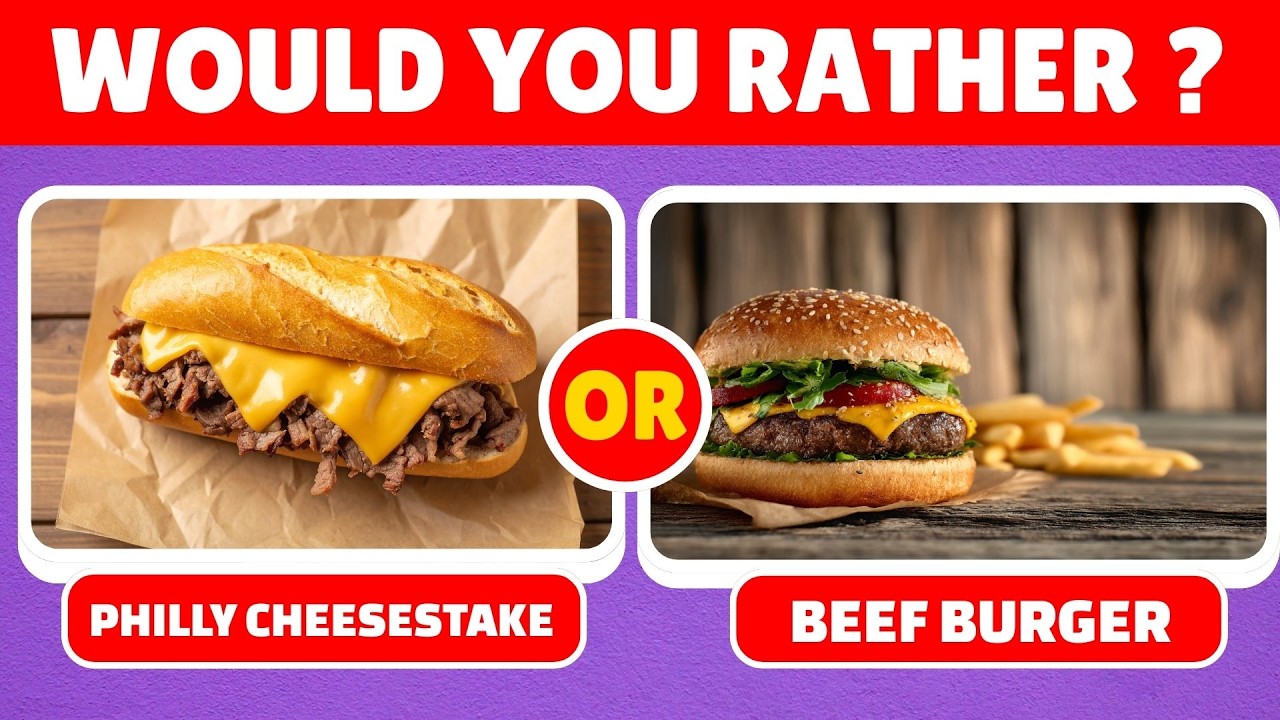Can You Survive 25 American Food Choices? 🇺🇸🍔 | Would You Rather Food Challenge