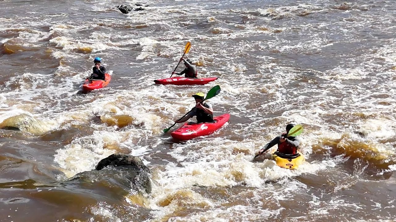 Whitewater Kayakers Playing // Cape Fear River // Erwin, NC