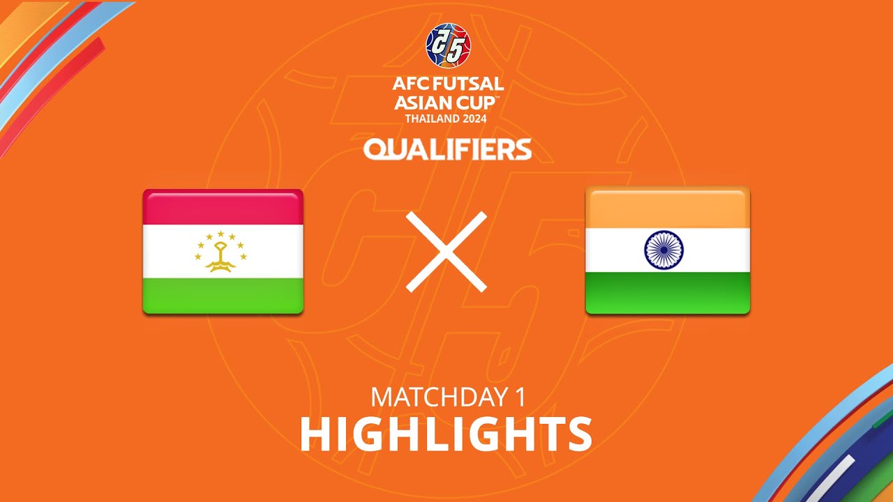 Tajikistan - India | AFC Futsal Asian Cup 2024 Qualifiers | Group E | MD1 | Highlights