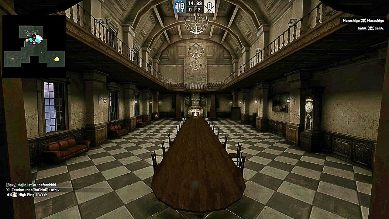 CS:GO - Zombie Escape Mod - Resident Evil - ze_biohazard_manor_004_p4 - GFL