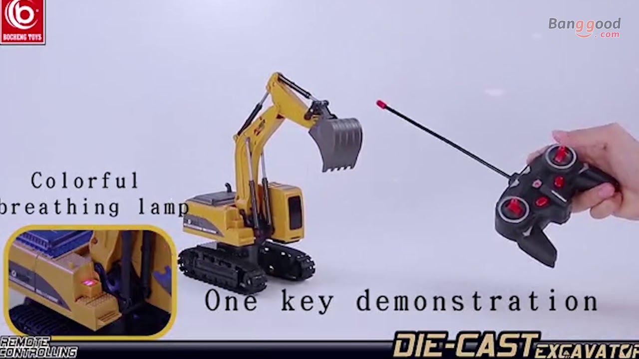 Mofun 1026 40Mhz 1/24 6CH RC Excavator Toy Engineer Truck With Alloy Parts Light Music