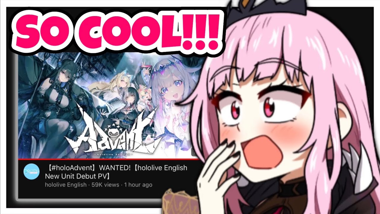 Реакция Калли на дебютный PV &laquo;WANTED!&raquo; от HoloAdvent