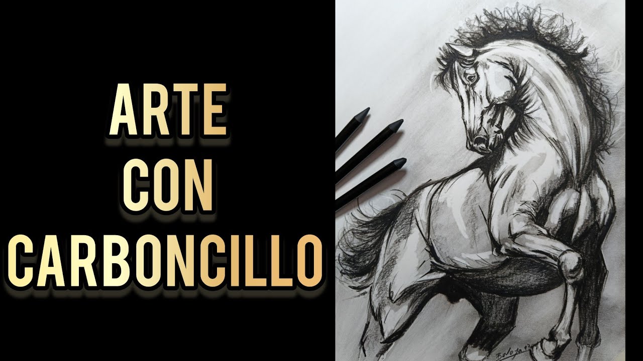 Dibujos a Lápiz #53 | El Poder del Carboncillo - Dibujo de Caballo Realista Expresivo Paso a Paso.