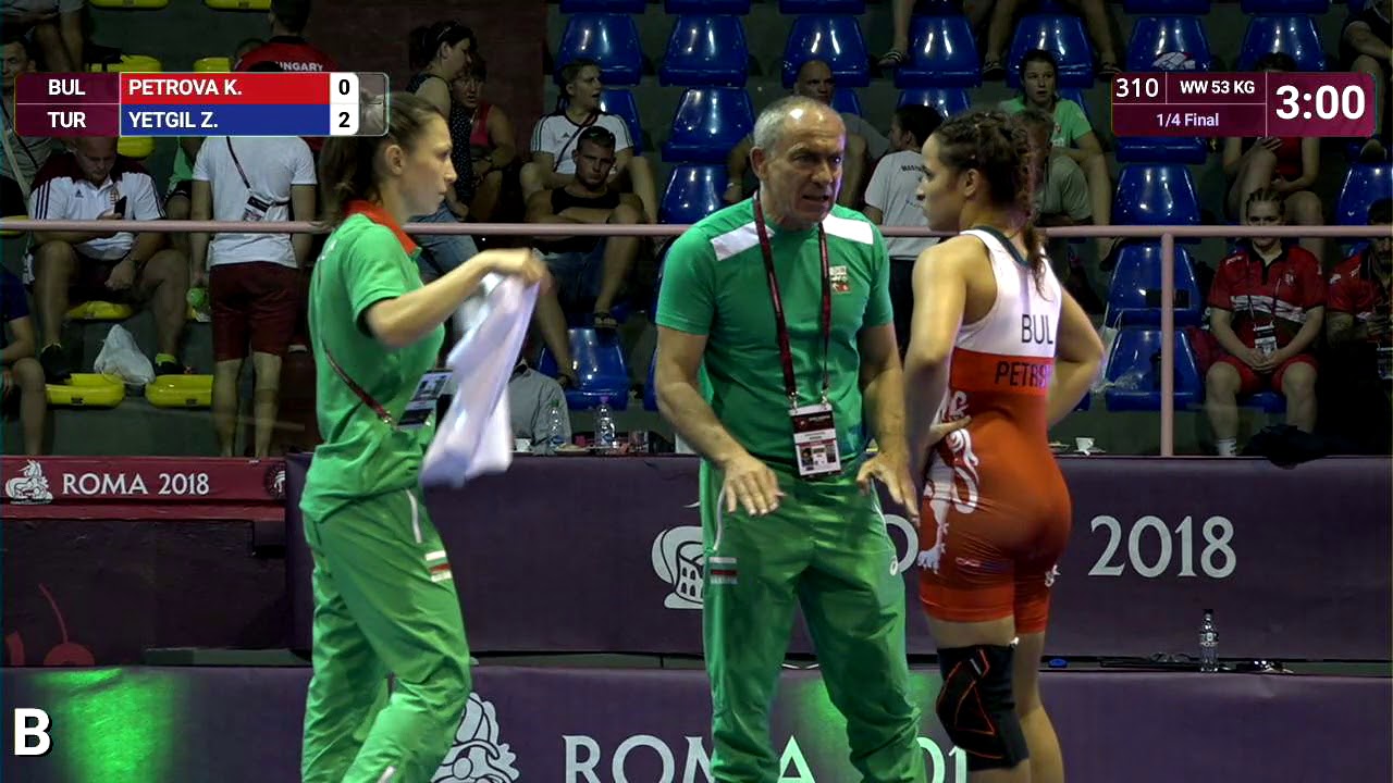 1/4 WW - 53 kg: K. PETROVA (BUL) v. Z. YETGIL (TUR)