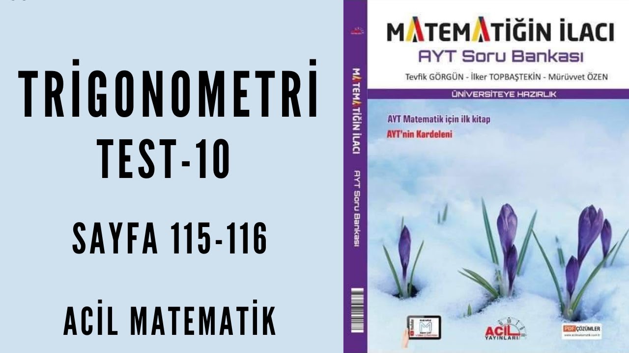 MATEMATİĞİN İLACI AYT SORU BANKASI (Trigonometri Test-10)