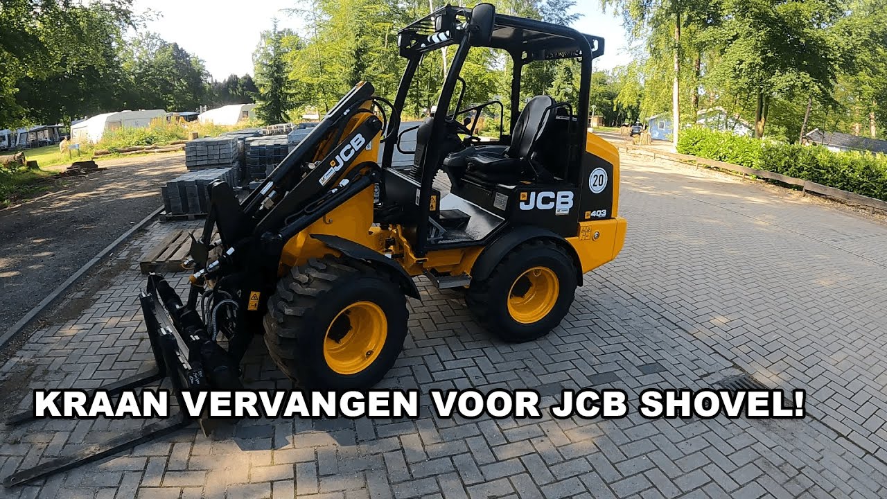Kraan vervangen voor nieuwe JCB shovel!