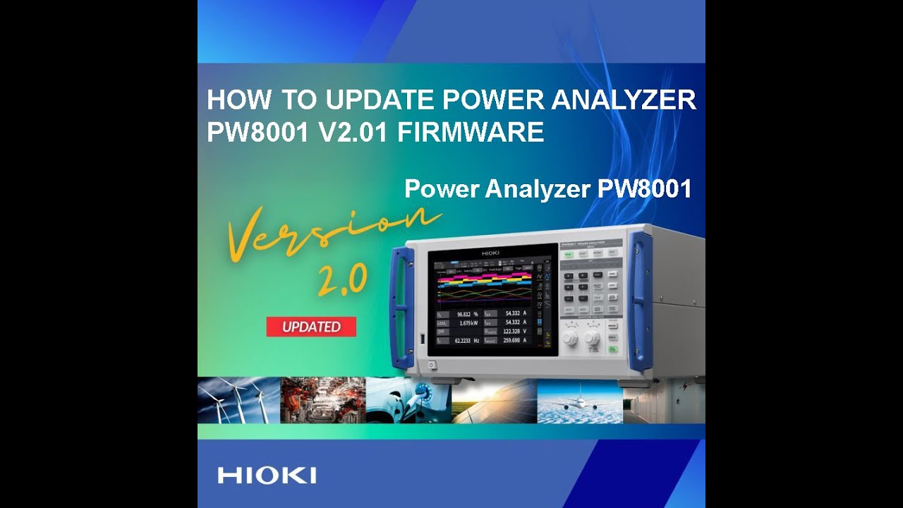 HOW TO UPDATE POWER ANALYZER PW8001 V2.01 FIRMWARE | HIOKI PW8001 | UPDATE