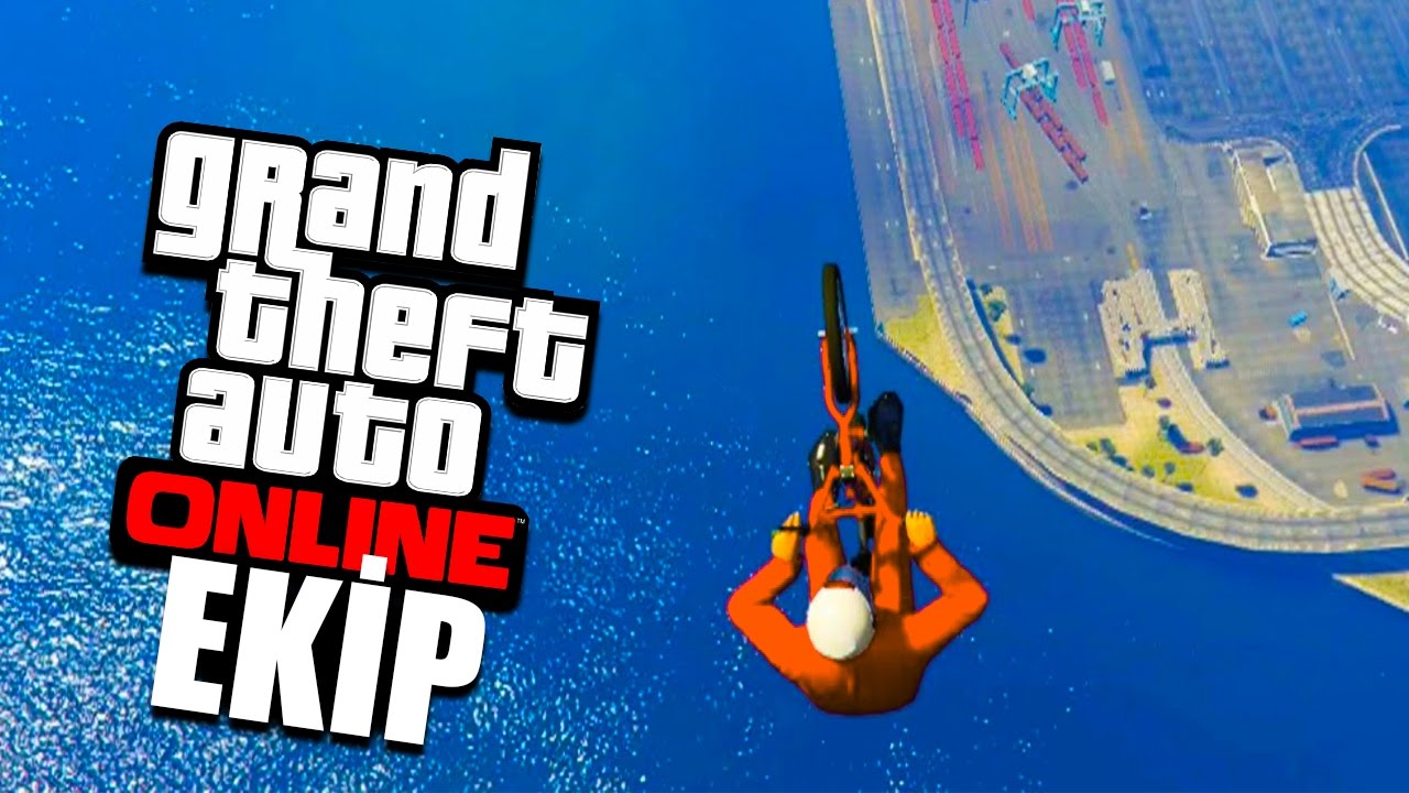 DENİZİN KARŞISINA BMX BİSİKLET İLE U&Ccedil;MAK ! - GTA 5 Online (FurkanYamanHD,Sesegel,Umidi)