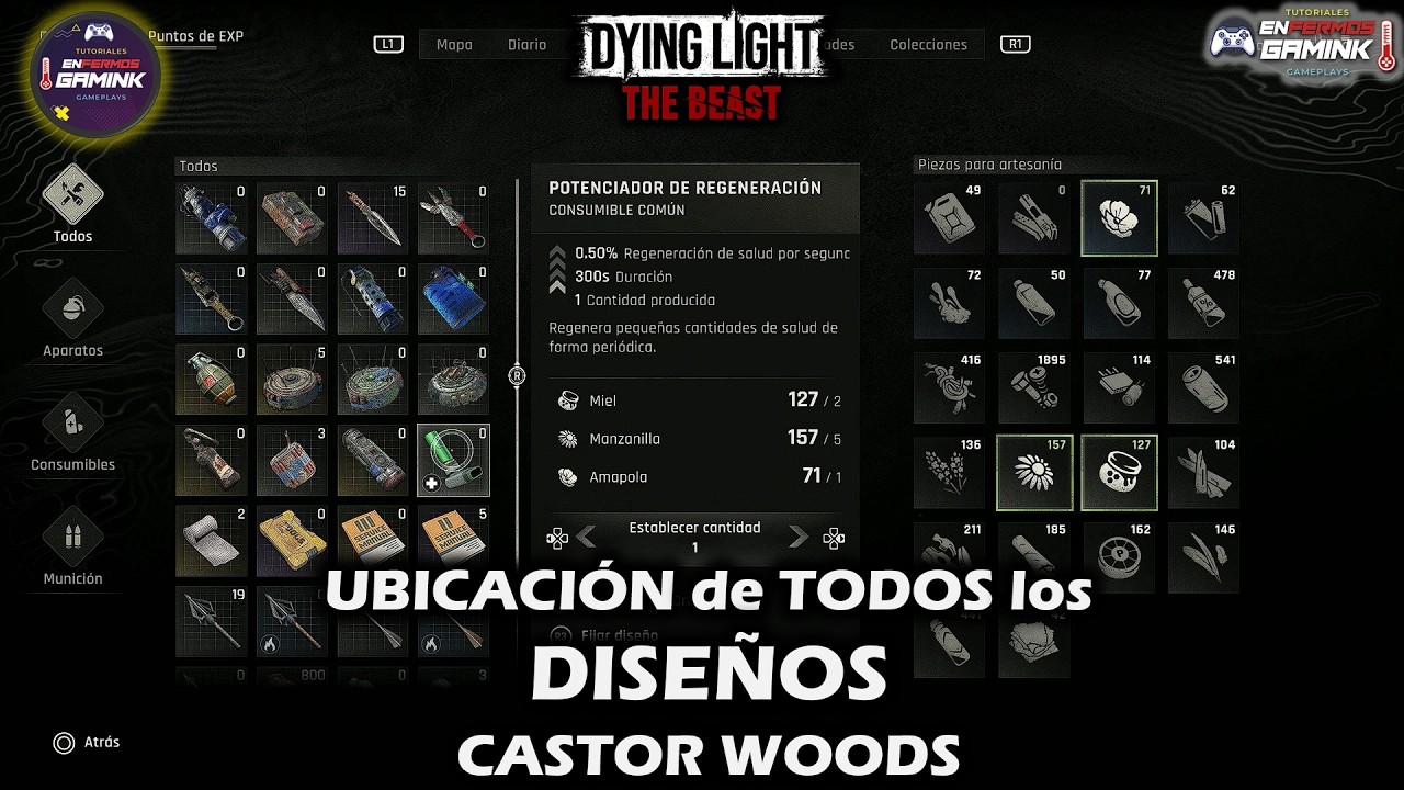 117.UBICACIÓN de TODOS los DISEÑOS de CASTOR WOODS 🧟 Dying Light: The Beast