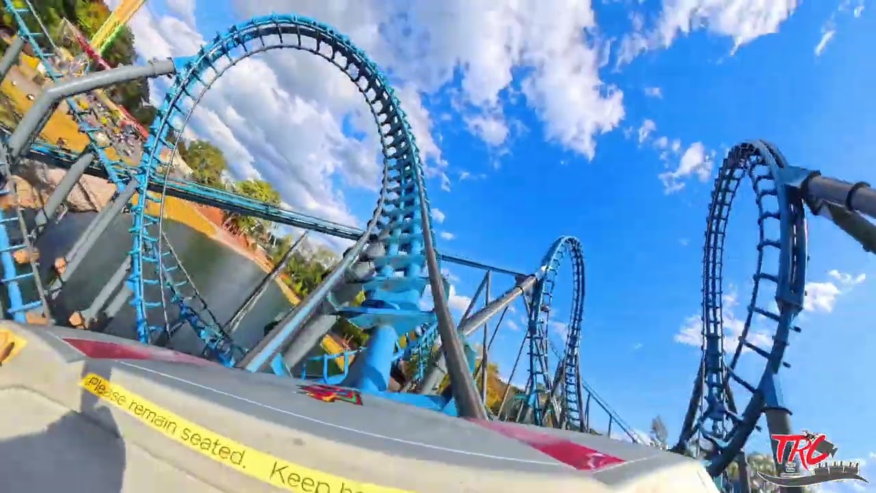 Blue Hawk Front Row POV [5K] Six Flags Over Georgia
