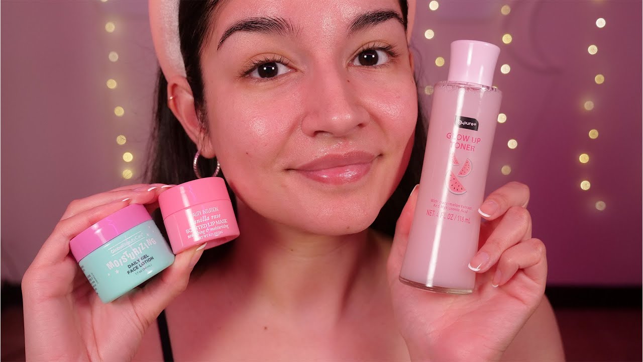 ASMR Skincare Routine Using ONLY Dollar Tree Products