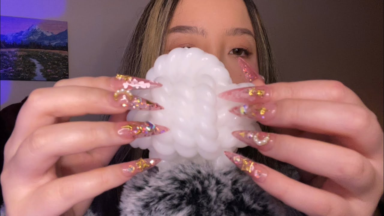 ASMR candle tapping and scratching 🕯️✨🤍🌙