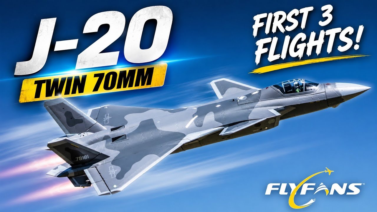 Первые полеты: FlyFans J-20 Twin 70mm Jet