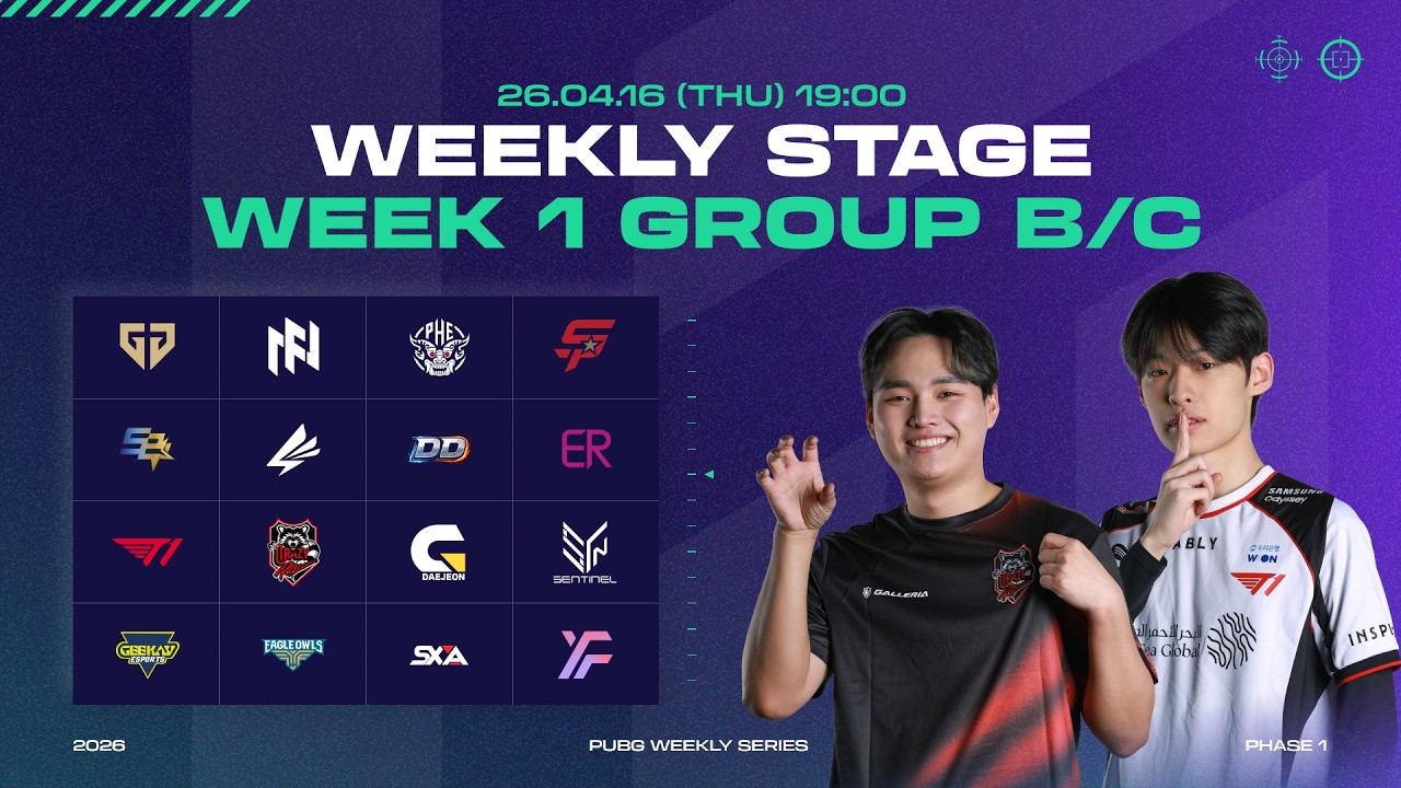 위클리 스테이지 WEEK 1 GROUP B/C ⎮ 2026 PWS [배틀그라운드] [배그]