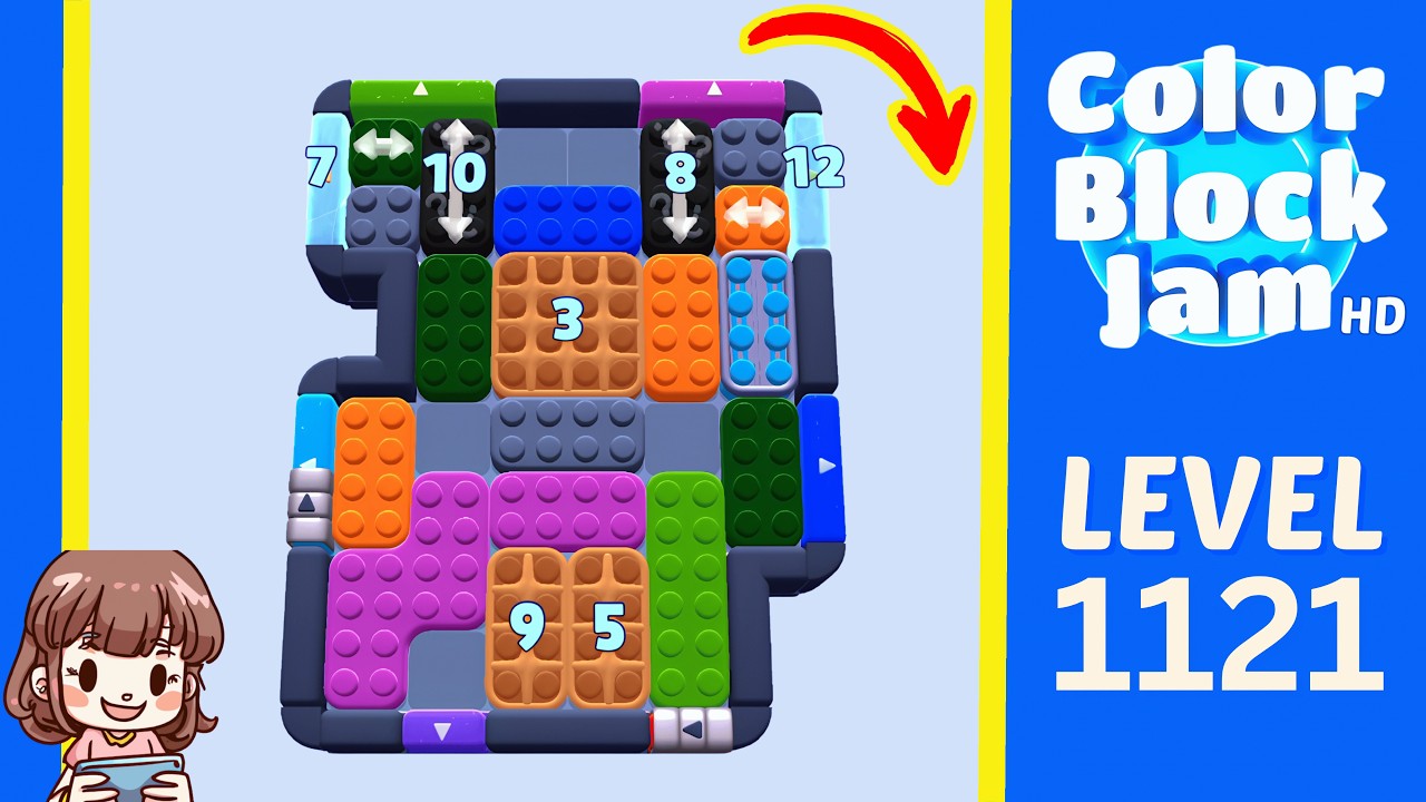 Color Block Jam Level 1121 Solution Walkthrough