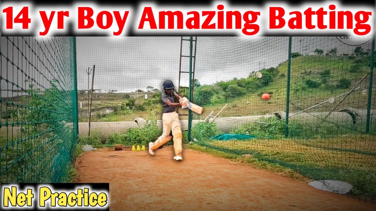 Amazing Batting | 14 year boy batting in nets | cricket batting practice #cricandfit #teamindia