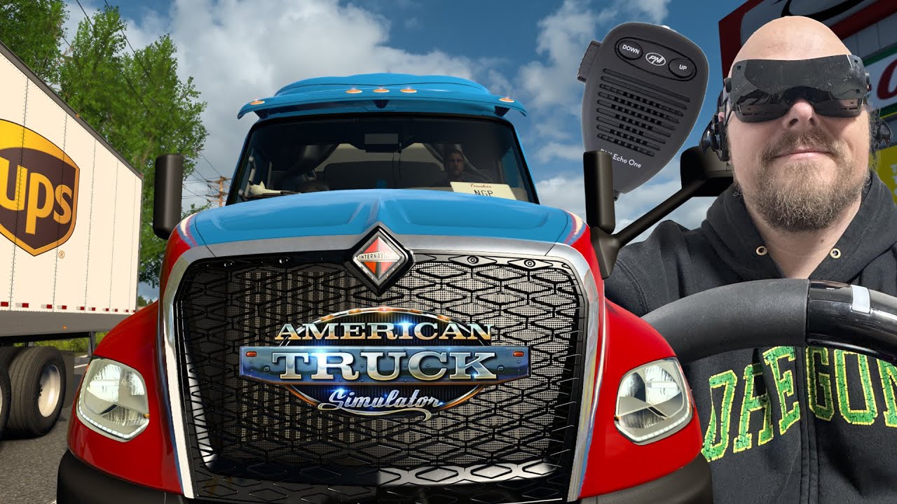 Hauling UPS cargo to Oregon in VR | ATS + BigscreenVR