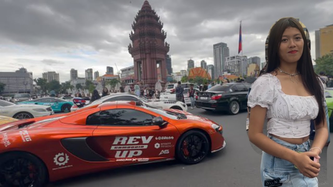 Phnom Penh City - Walking Tour 4K - GUMBALL3000 in CAMBODIA 2024 - Exploring Super Car