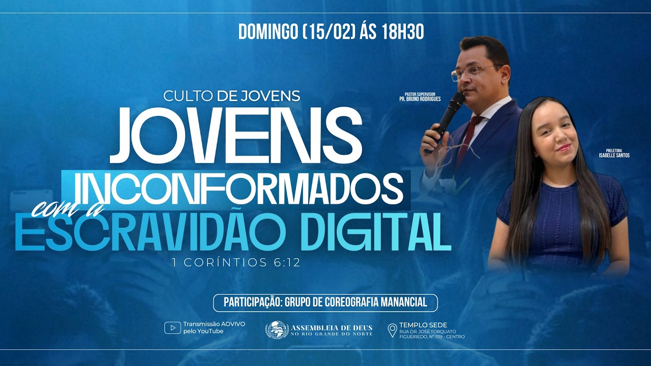 CULTO DE JOVENS-Assembleia de Deus em São Miguel-15/03/2026