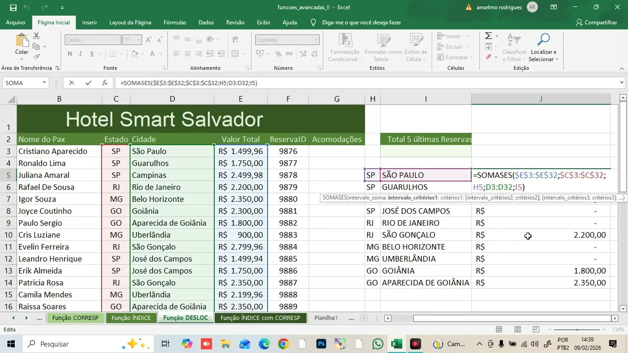 Função Somases. Como Somar No Excel Com Vários Critérios.