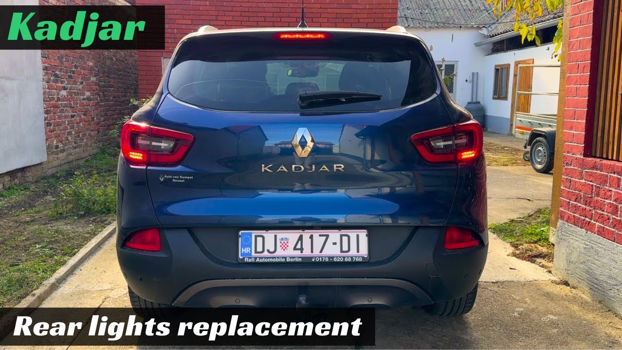 Renault Kadjar Rear Lights Replacement - How To Change Reverse, Fog & Blinker Light Bulbs