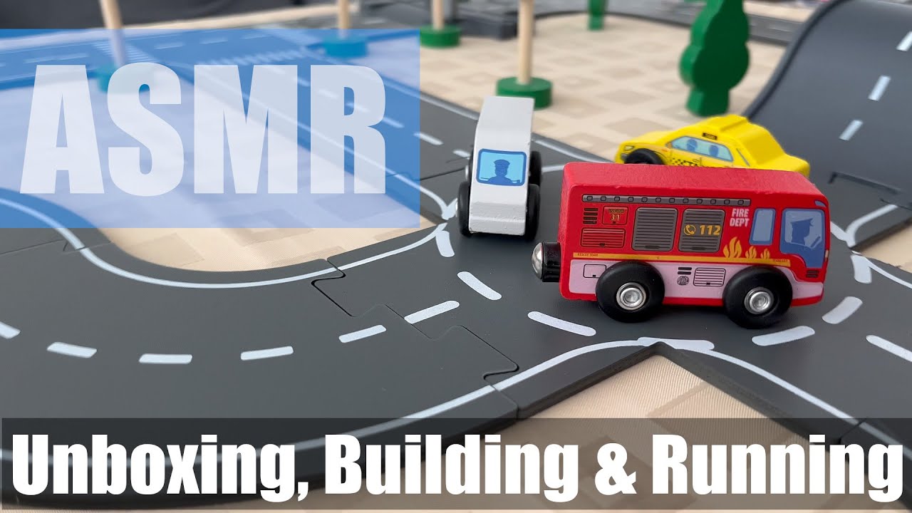 ASMR Toy Set Unboxing, Building and Running, No Talking - Playtive (Lidl) City Road Set