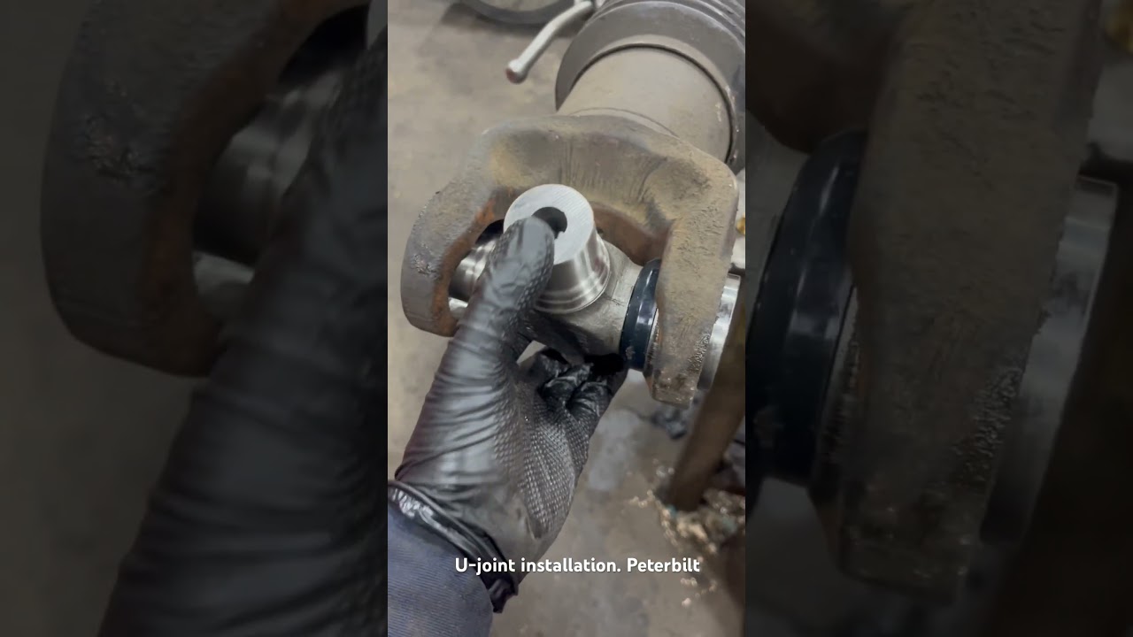 U-joint installation. Peterbilt. Spicer