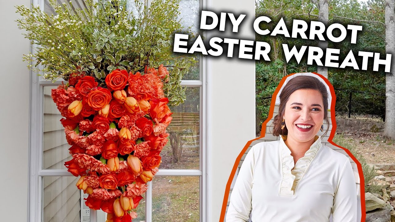 This Carrot-Shaped Easter Flower Wreath Is SO Easy | Hey Y'all | Southern Living