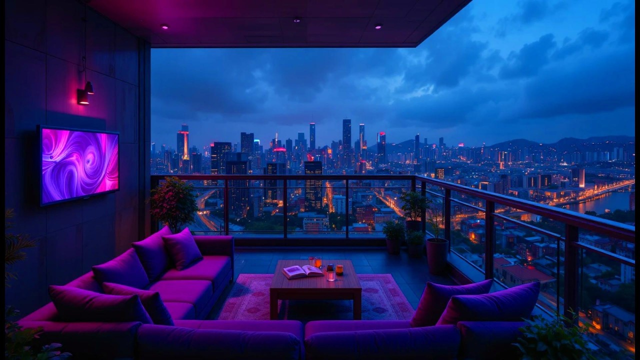 Neon Rain Cyberpunk Lofi ☕ Atmospheric Chill Beats for Study, Work & Night Relax