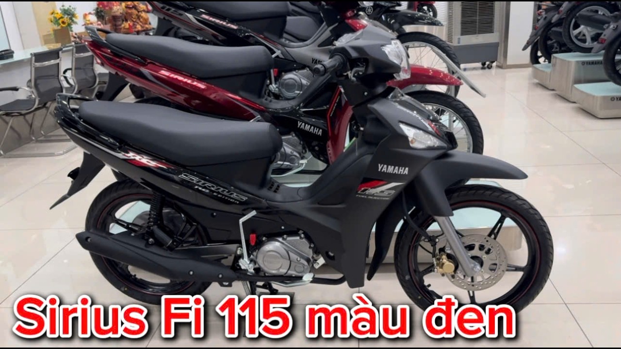 Yamaha Sirius 115 Fi 2026 Đen Nhám Mới| Bình Exciter
