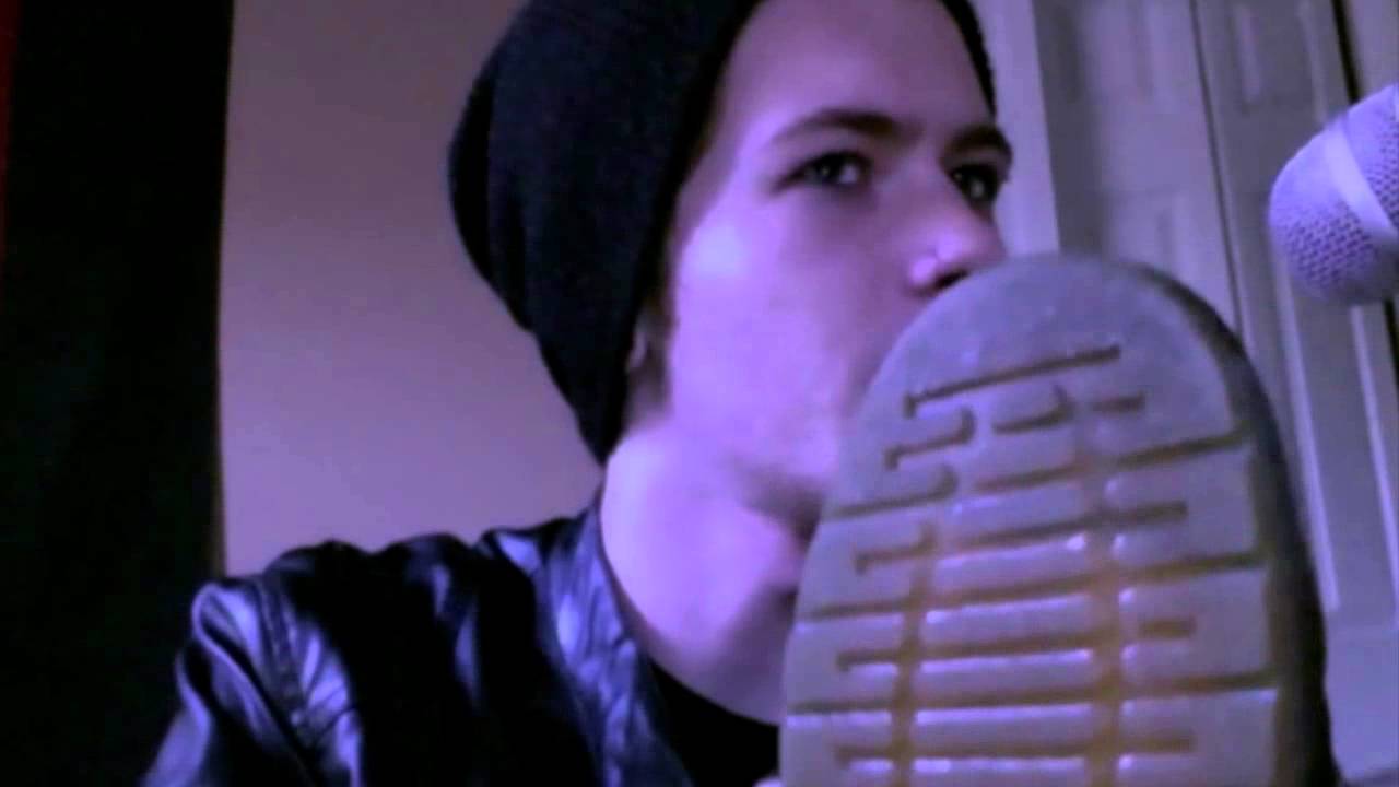 Dr. Martens ASMR [Leather tapping, scratching, and squeezing] [Some Whispering]