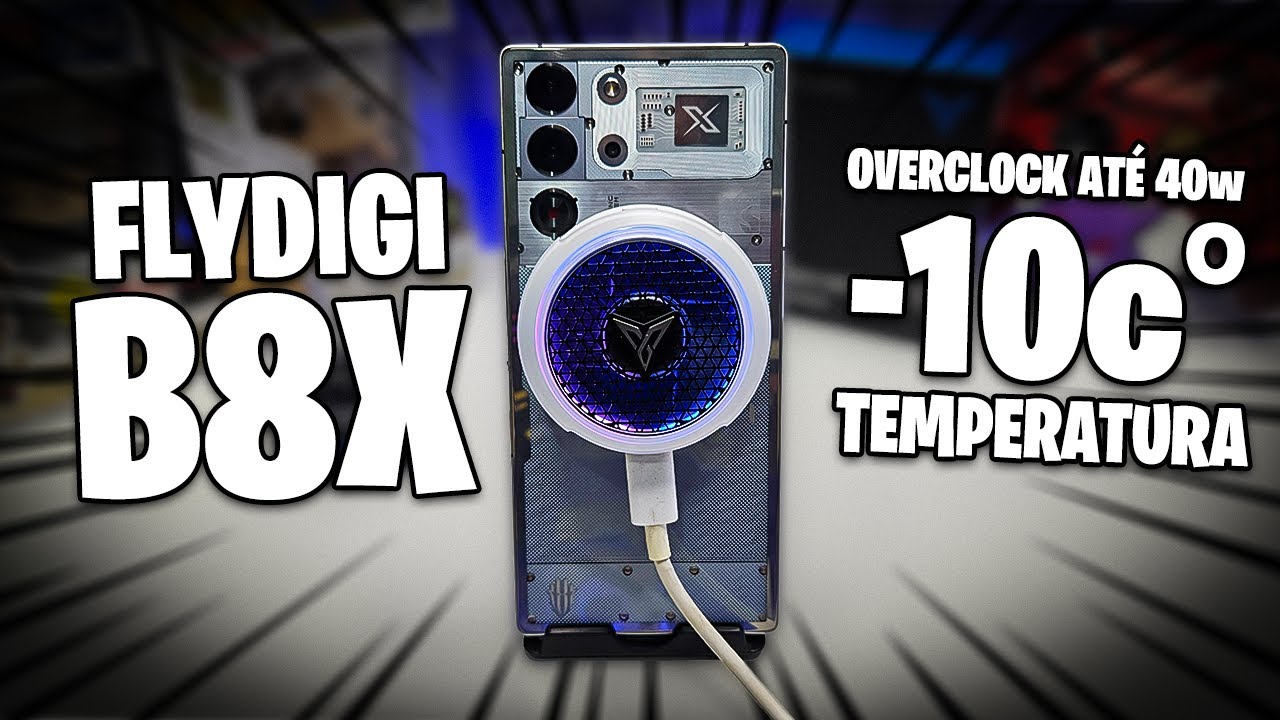ESSE É O COOLER MAIS ABSURDO PRA CELULARES! | FLYDIGI B8X MOBILE COOLER com OVERCLOCK!