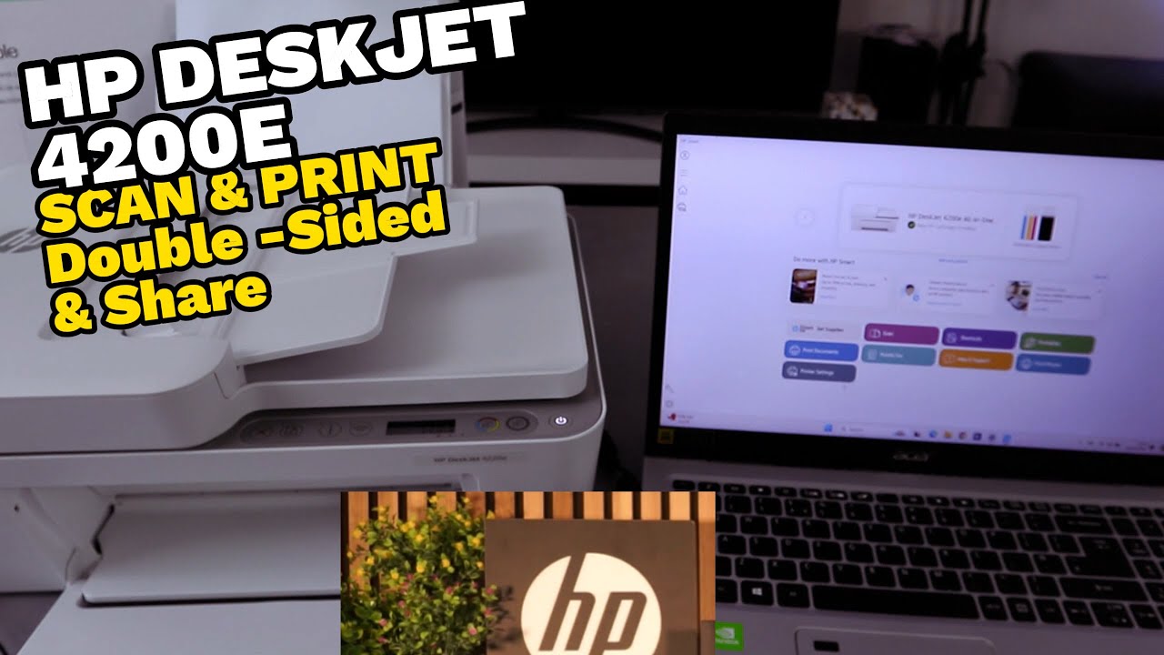 HP DESKJET 4200E How to SCAN To Computer, Print Double Sided Manually and Share!!