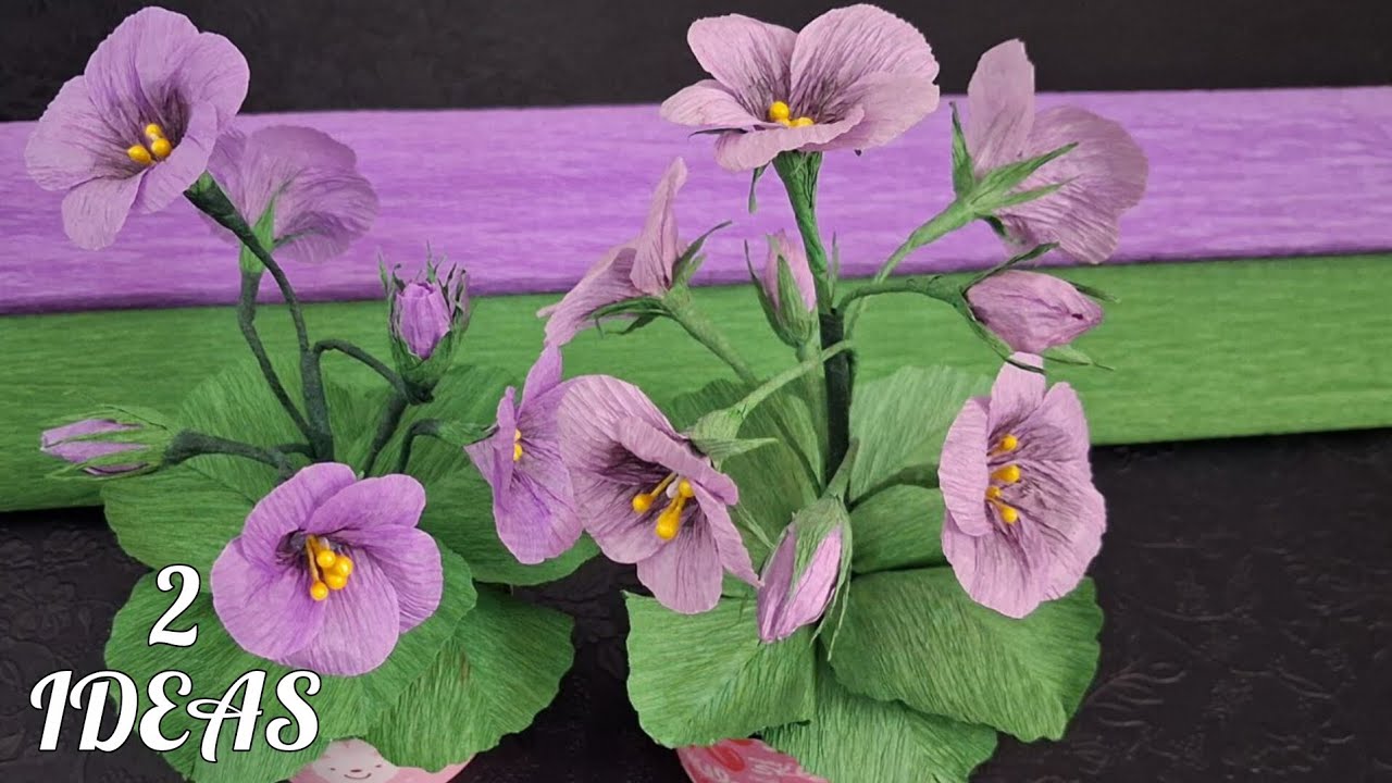 2 EASY IDEAS ✨️ Crepe Paper Decoration Ideas DIY Crepe Paper Flowers 