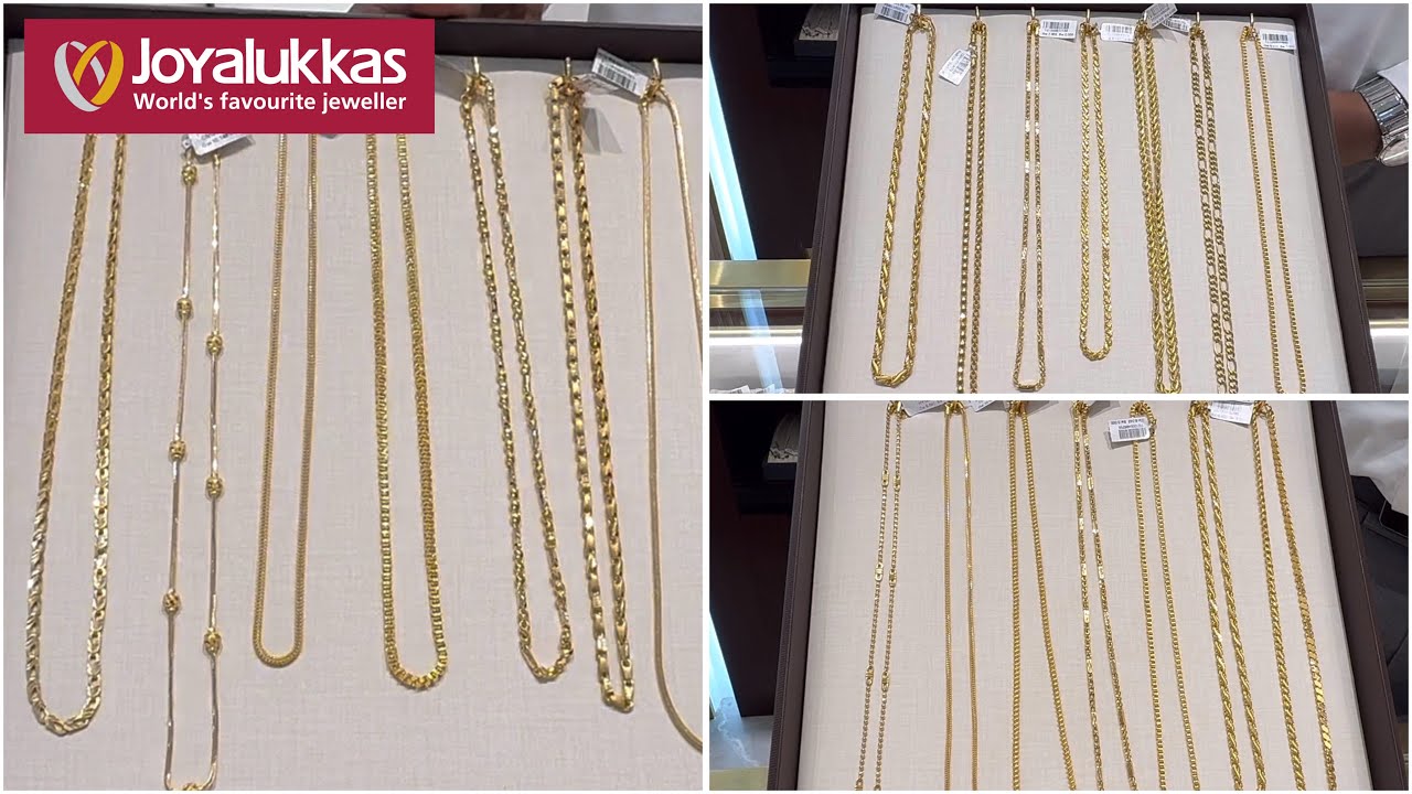 Chrompet Joyalukkas Gold Chain Collections| Fancy Short Chain Collections | Light Weight Chain
