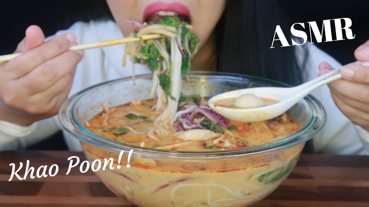 ASMR ~ Khao Poon Noodles ~ Slurping Eating Sounds