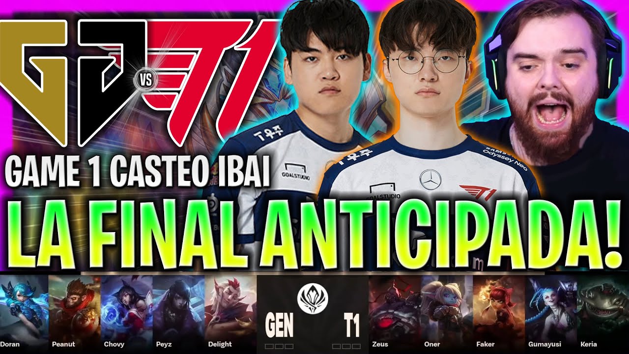 IBAI CASTEA A FAKER EN LA FINAL ANTICIPADA DEL MSI! | T1 vs GEN GAME 1 MSI FASE FINAL 2023 ESPAÑOL