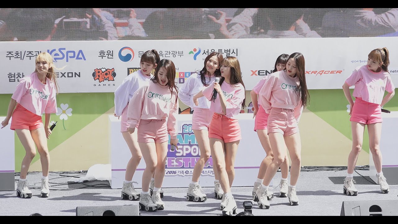 오마이걸 OH MY GIRL[4K 직캠] 한발짝 두발짝 One Step Two Steps@20160507 Rock Music