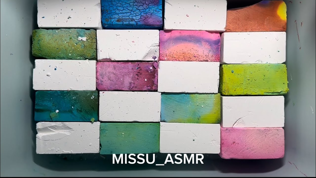 ASMR/ gym chalk/colourful gym chalk/fresh gym chalk /Satisfying ASMR/Sleep Aid Oddly