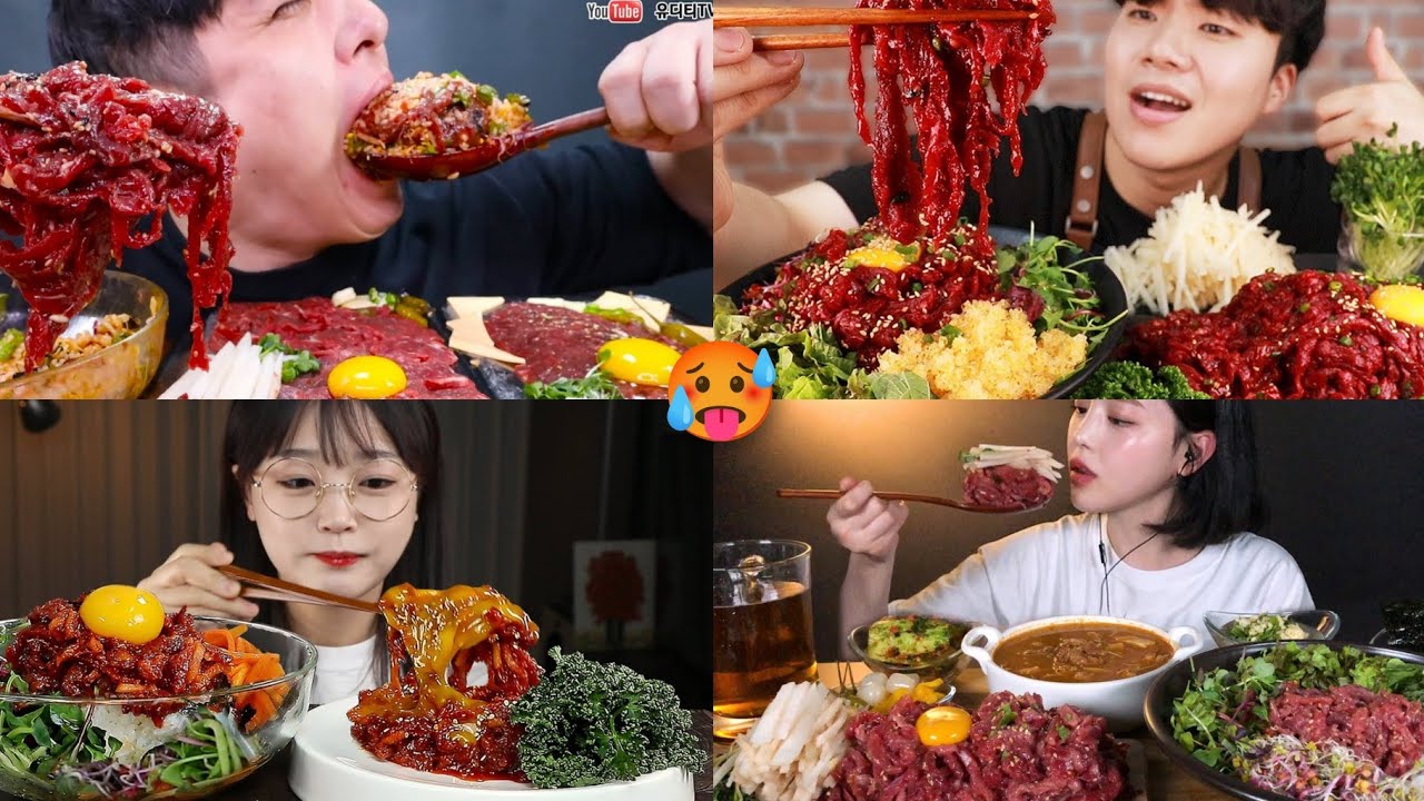 BEST* BEEF TARTARE (🥩 RAW BEEF) MUKBANG COMPILATION