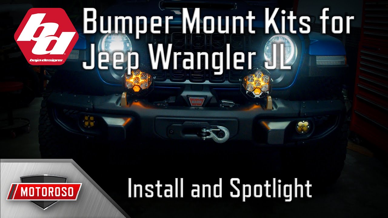 Bumper Mount LED Light Kits for Wrangler JL and Gladiator JT by Baja Designs