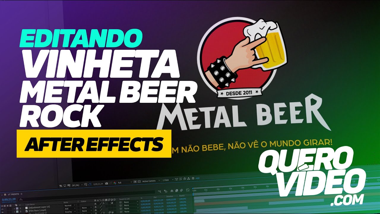 Projeto abertura Bar Metal Beer ( Cartelado 2D ) Templates After Effects / Tutorial grátis