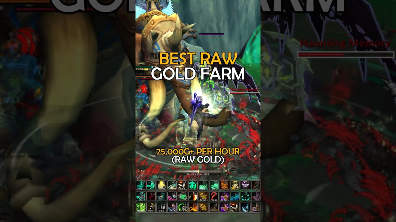 BEST RAW GOLD FARM IN WORLD OF WARCRAFT #worldofwarcraft #wowgoldfarm #goldfarming