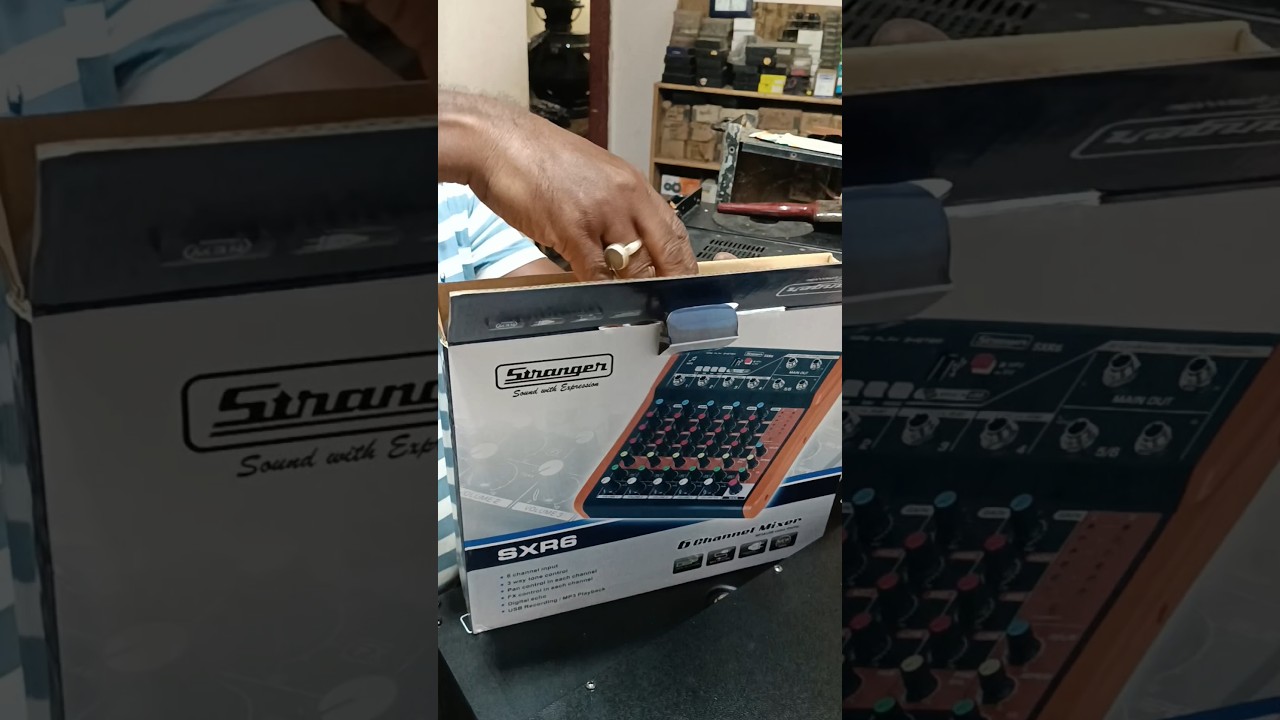 Stranger mixer 6 channel unboxing #new_dj_box_factory #dj #electronics #raja_electronics