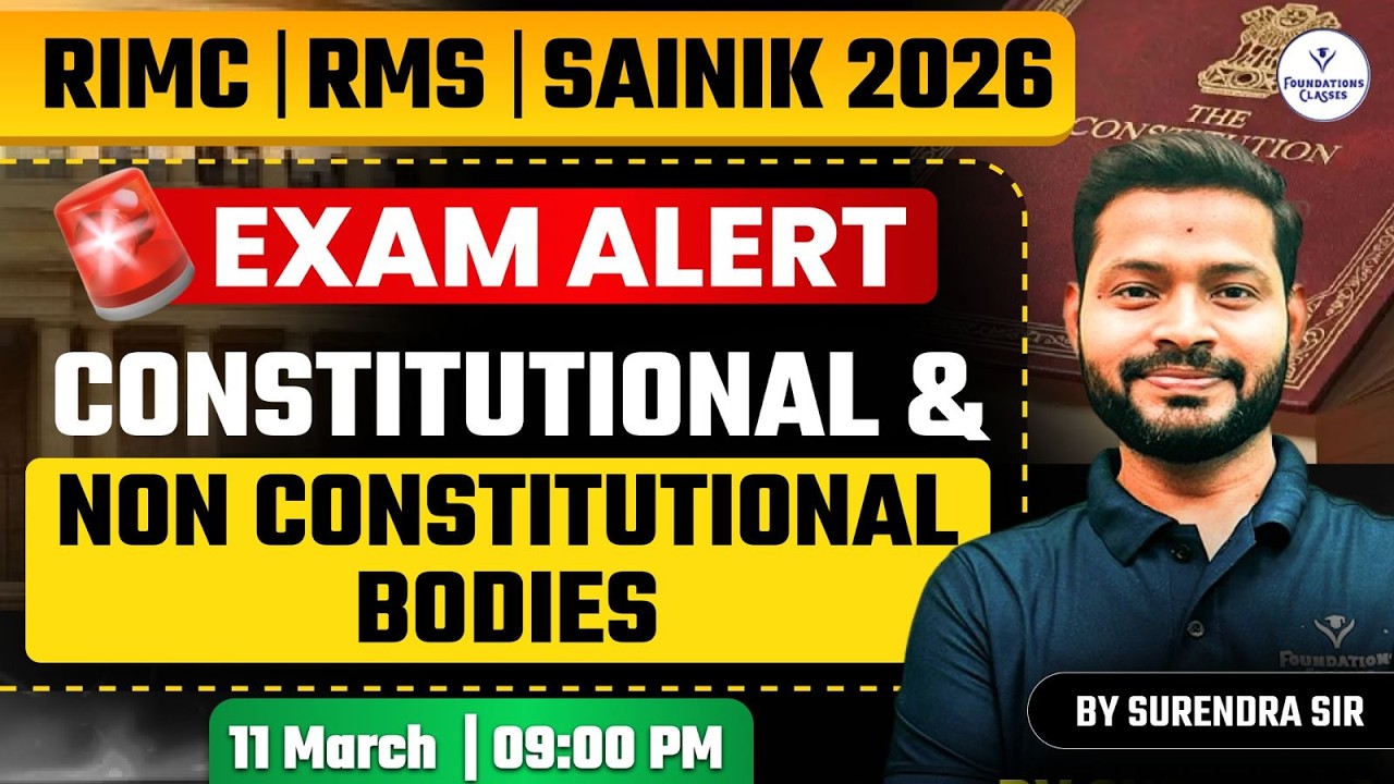 Constitutional vs Non-Constitutional Bodies | RMS & Sainik School 2026 | Surendra Sir GK Class