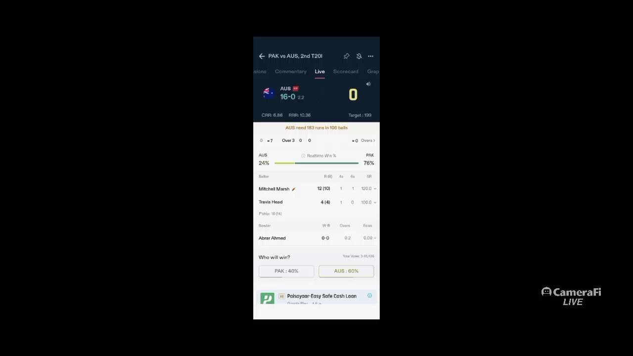 Pak VS Aus 2nd T20 Live broadcast | #livestreaming | #pakvsaus 