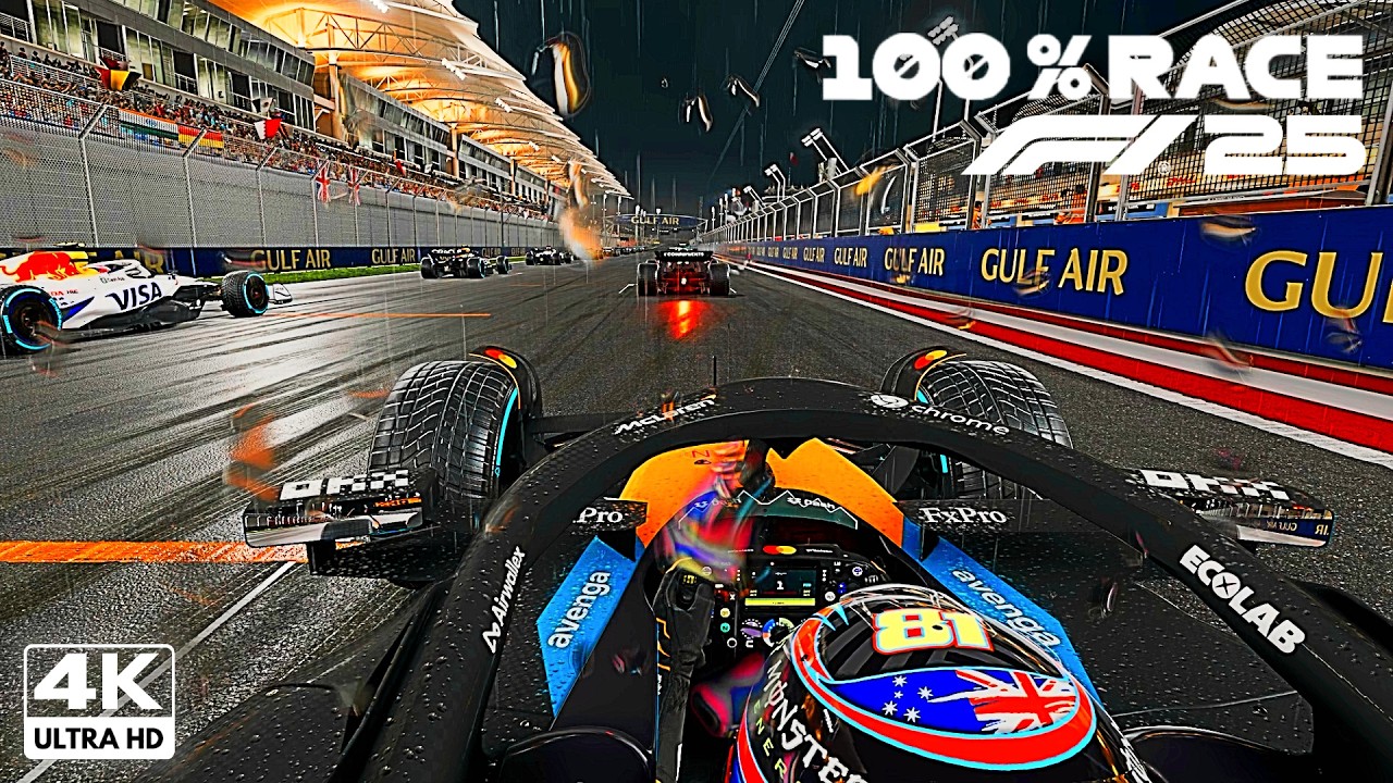 F1 25 Ultra Realistic Gameplay 4K | Oscar Piastri's McLaren MCL39 | 2025 Bahrain GP 100% Race