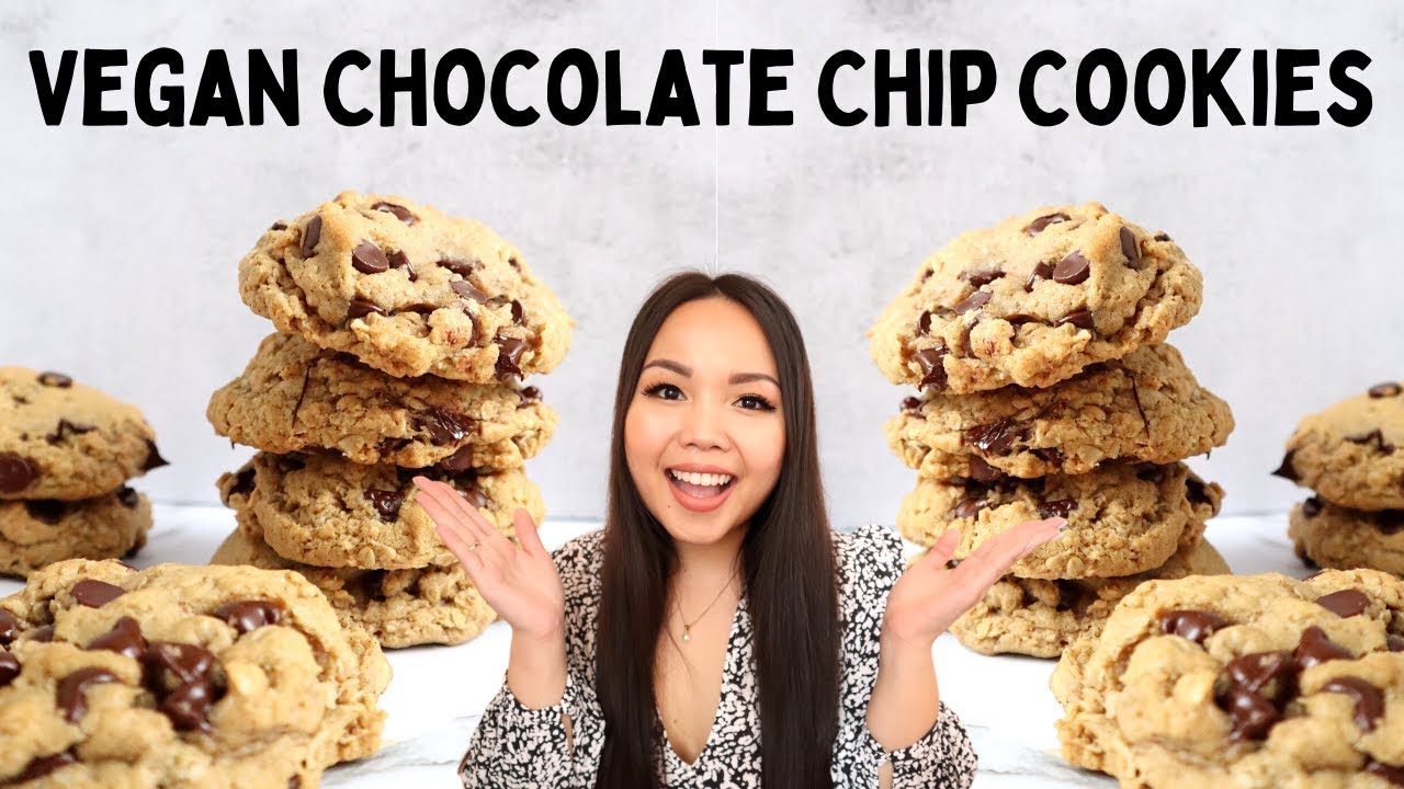 How to Make SOFT & CHEWY VEGAN Oatmeal Chocolate Chip Cookies