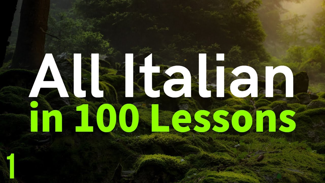 All Italian in 100 Lessons. Learn Italian. Most important Italian phrases and words. Lesson 1